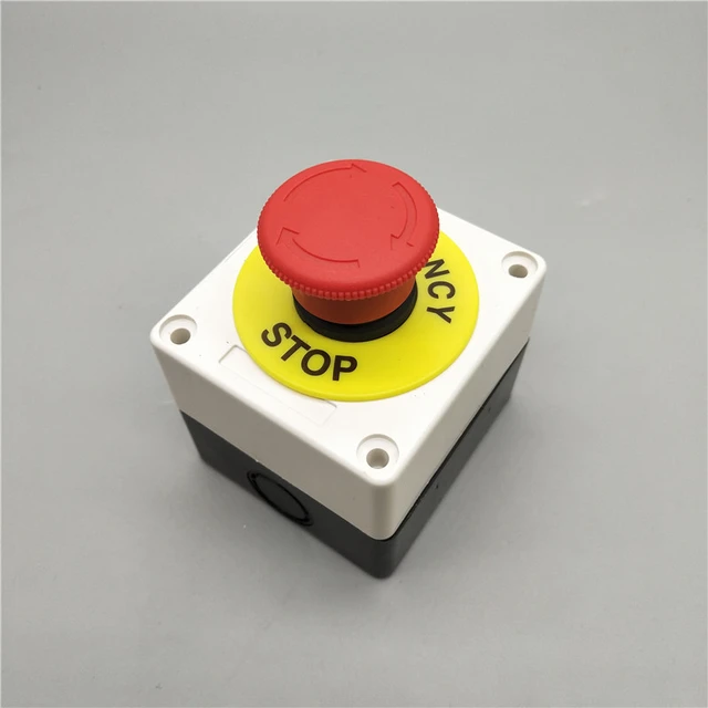 GLFILL 22mm Hole Emergency Stop Push Button Switch Box Waterproof