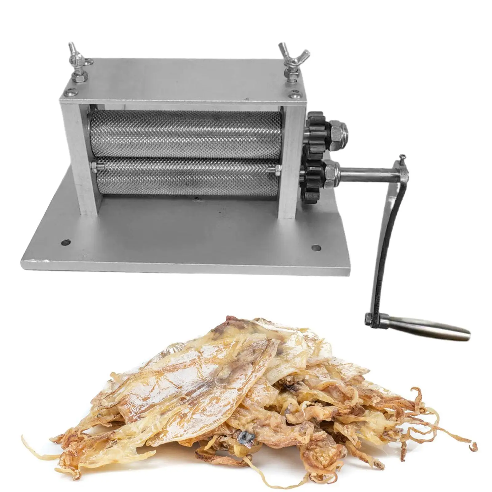 Dried Squid Embossing Machine, Manual Embossing Rolling Machine Practical for Pasta