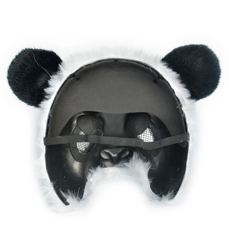 CreepyParty Halloween Kostüm Party Tierkopf Latex Maske Panda Karneval