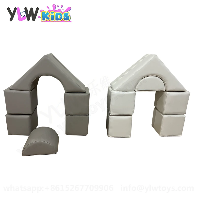 

Kids Soft Cube Sponge Active Basics Baby Sensory Integration Training Block,Infant Educational Toy 12 PCS Foam Play Grey White