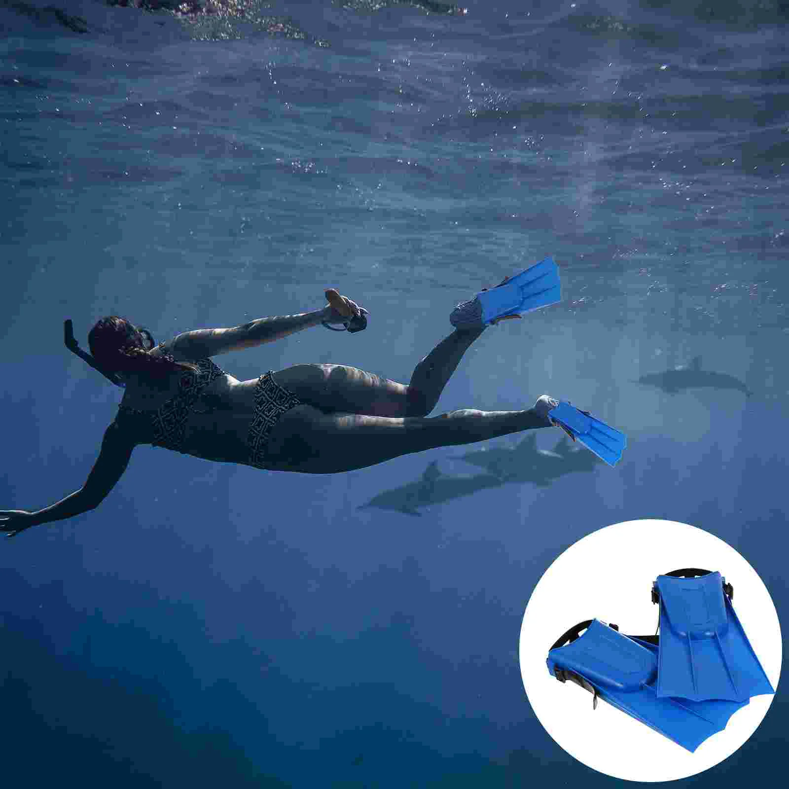 

Swim Fins Unisex Short Flippers Light Durable Rubber Swimming Supplies Training