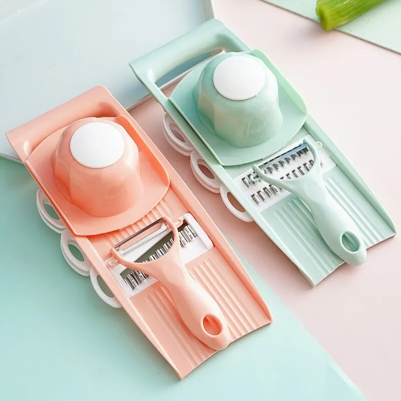 Vegetable Chopper 5 In 1 Potato Shredding Machine Slicing Chopper Home Kitchen Multi Functional Radish Scraper Rough Planer