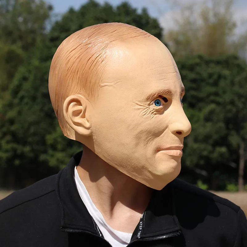 fond røre ved Gå op og ned Latex Realistic Old Man Mask Human Male Head Halloween Carnival Vladimir Putin  Mask Costume Dress Free Shipping - AliExpress