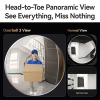 IMOU 2k Video Doorbell 3 with Chime fisheye lens Human Package Detection Rechargeable Battery Two-way Talk Waterproof 360° View - Image 2