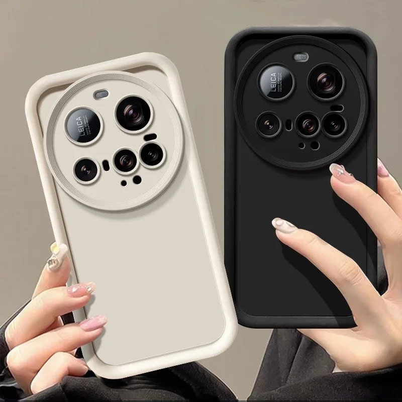 Luxury Solid Color Shockproof Phone Case with Camera Protection and Soft Cover