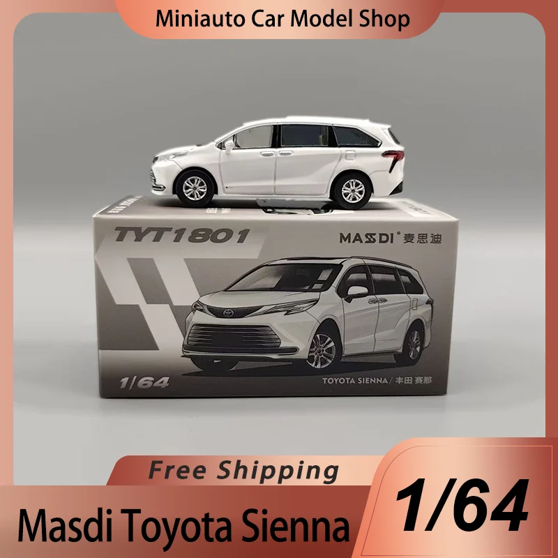 New Product In Stock Masdi 1:64 Toyota Sienna Alloy Miniature