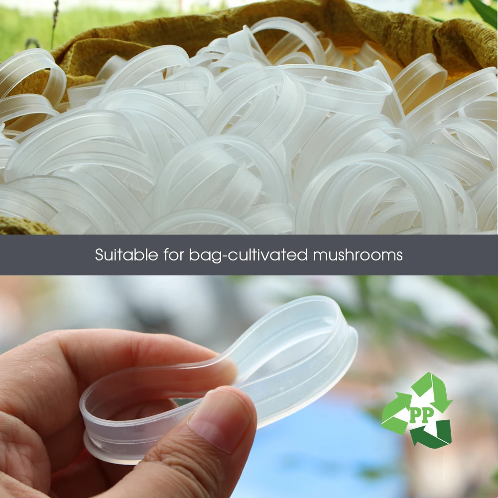 Dia:5cm Mushroom Bag Shrink-Ring for Farm Cultivation Edible Fungis Fruiting Ring Polypropylene Sealing Circle Garden Supplies