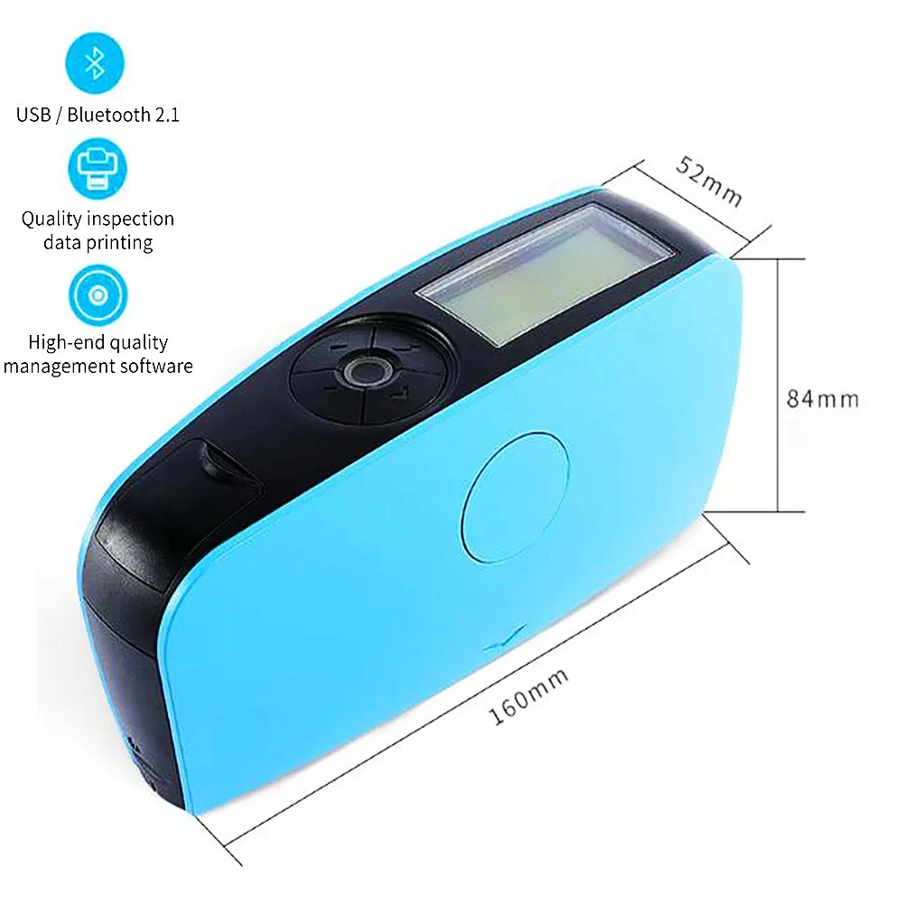 Portable Gloss Meter Glossmeter 60 Degree Paints Ink Ceramic Marble Tester Surfa