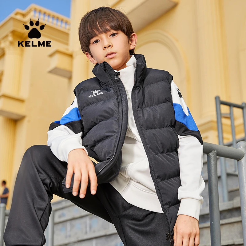 KELME KIDS Winter Children Warm Thicken Vest Baby Cotton Waistcoat Kids Outerwear Coat Children Clothing Boys Girls Jackets