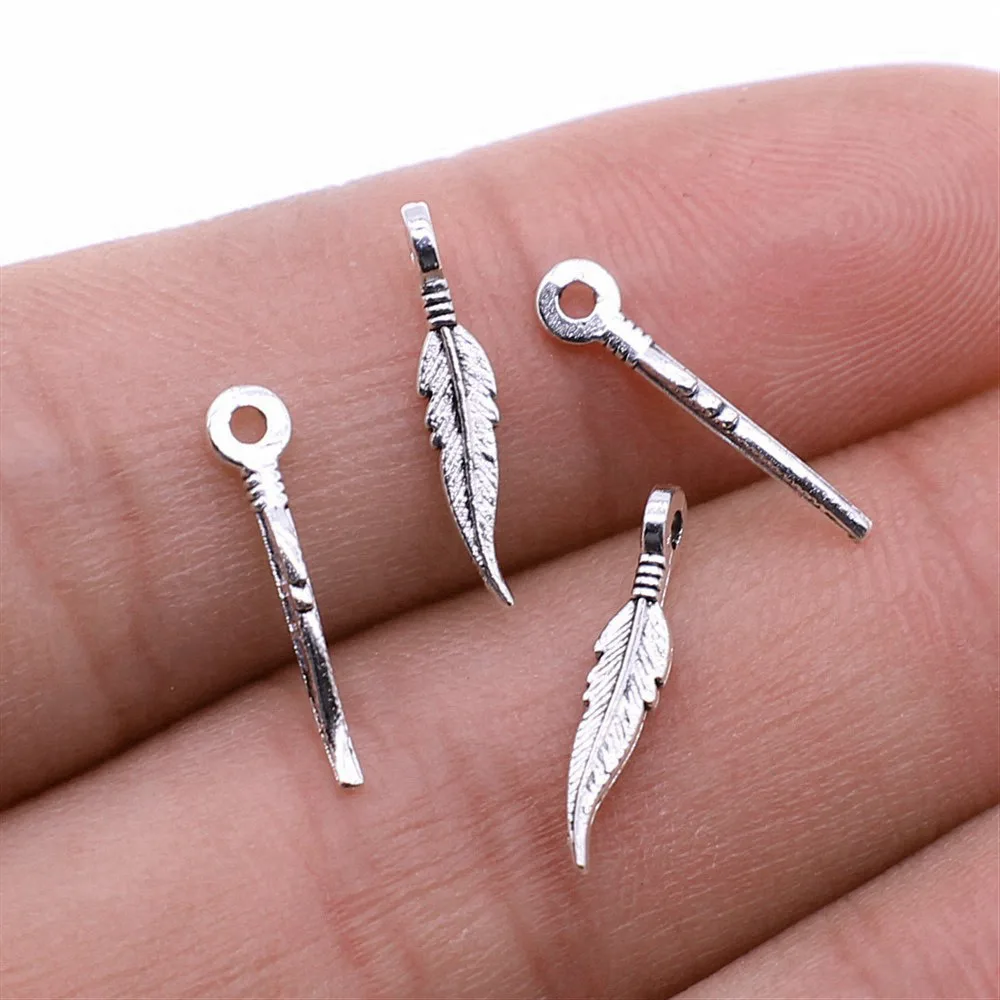 

Jewellery Making Supplies Feather Charms For You Materials 40pcs