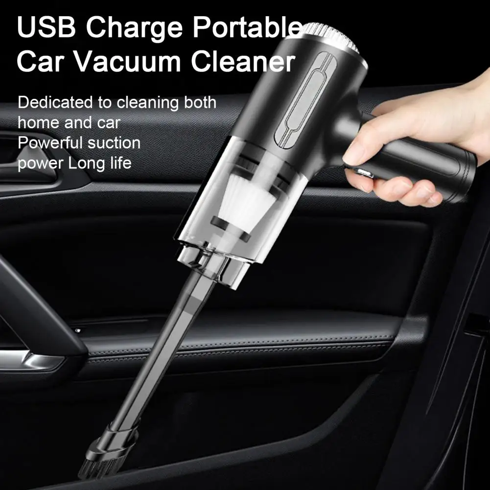 

Convenient Visual Bucket Wet And Dry Cordless Vacuum Cleaner Rechargeable LED Light Mini Vacuum Cleaner Home Appliance