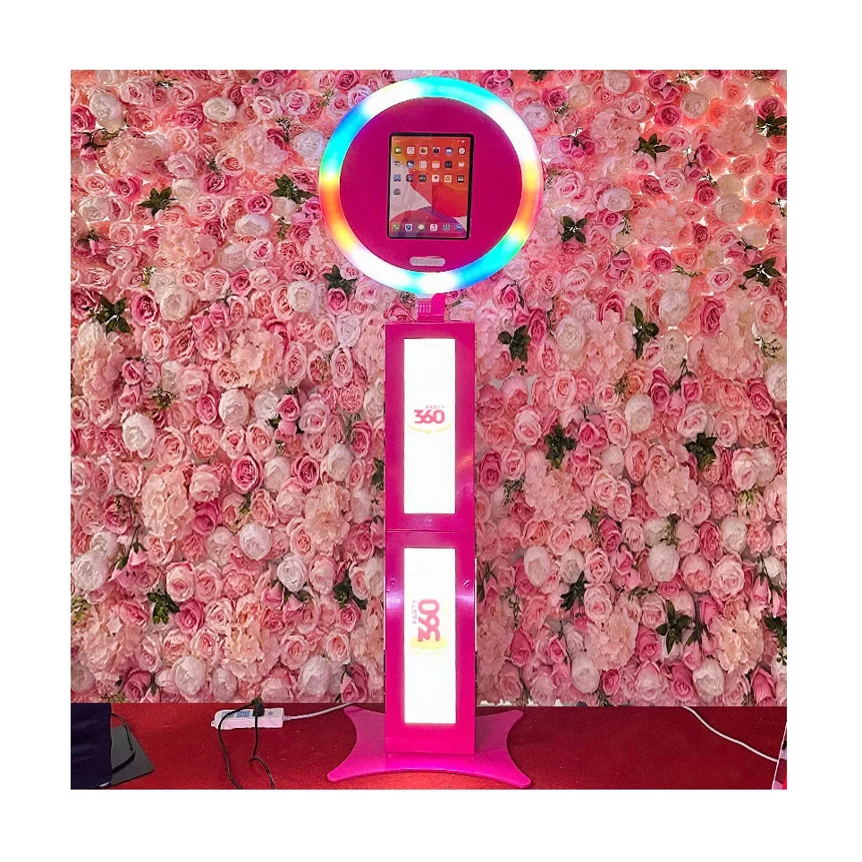 2023 Nuovo Arrivo Ipad Photo Booth Con 22 Pollici Light Portable Selfie Machine Kiosk Barbie Party Supplies Video Photo Booth Ipad