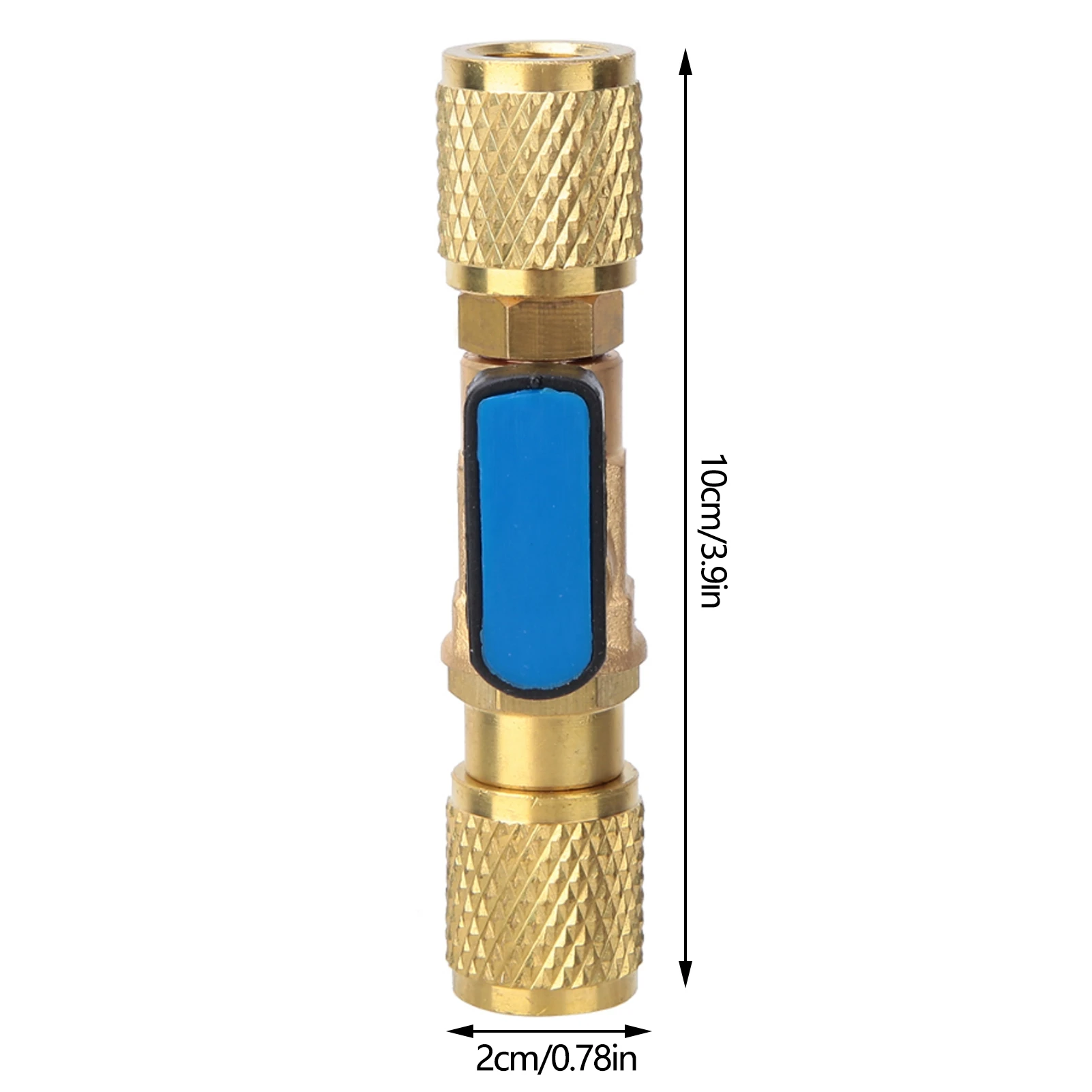 Brass Refrigeration Ball Valve Adapter Refrigerant Ball Valve Connector G1/4'' Refrigeration Connector refrigeration ball valve