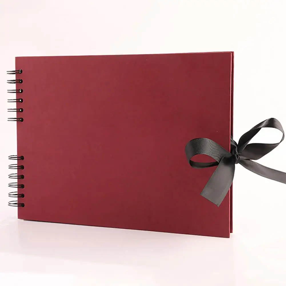 

Baby Growth Photo Album Elegant Bow Ribbon Wedding Anniversary Scrapbook Album for Diy Memory Birthday Travel for Valentine