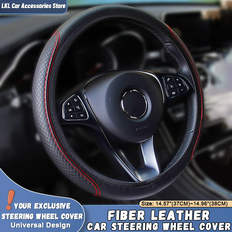 Accessori Per Auto Para Volante In Pelle Coprivolante Universale In Pelle Protezione Interna In Fibra Traspirante Cubre Volante Per Bmw Golf