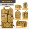 Car Seat Back Organizer Tactical Seat Back Organizer with 5 Molle Bags Universal Vehicle Panel Organizer Storage Bag 6