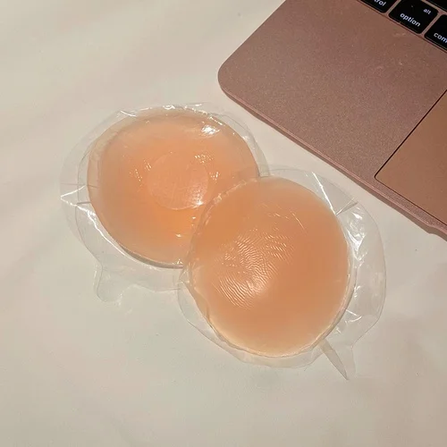 재사용 가능한 실리콘 유방 젖꼭지 패드 남녀 공용, 커버 젖꼭지 누드 자기 접착 브래지어 스티커, 3/5 쌍