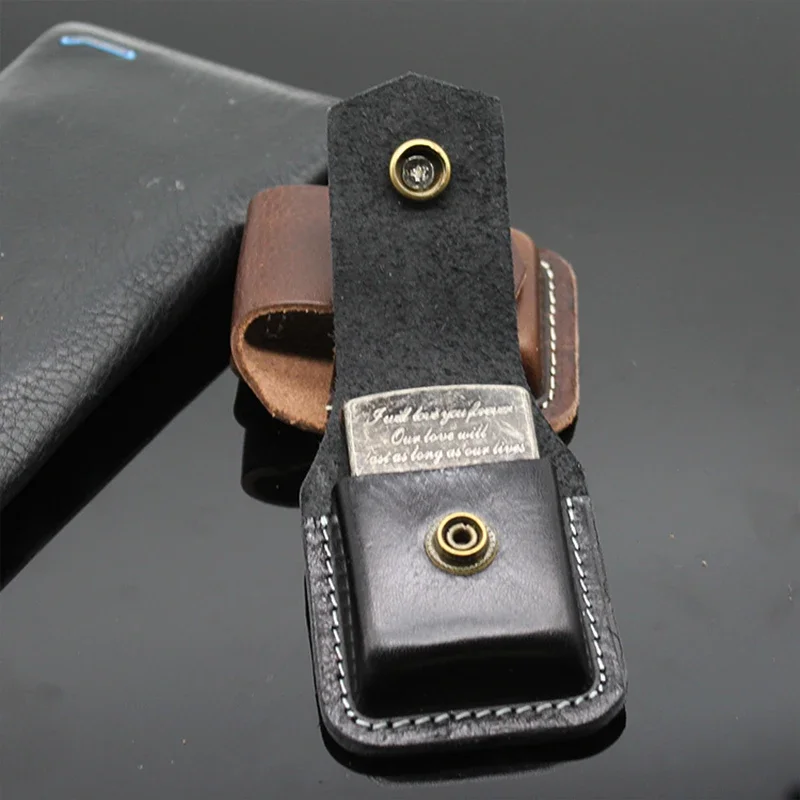 Elegant Handmade Leather Lighter Sheath - Premium Vintage Protection Case