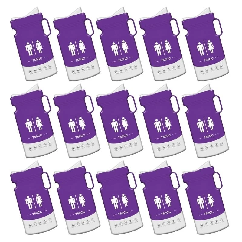 누출 씰 750ml 여행 소변 가방 남성 여성 아이