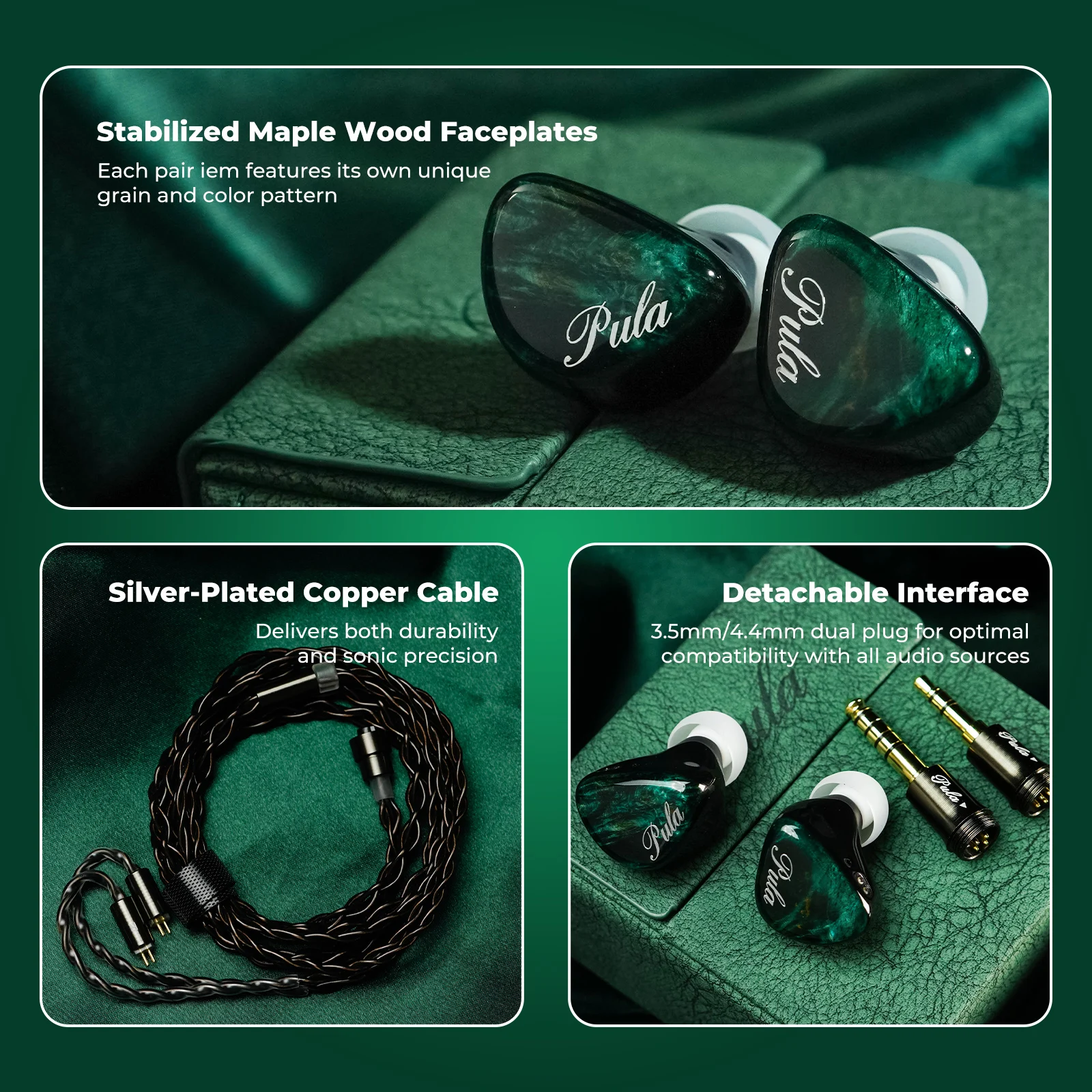 PULA Unicrom ベリリウムメッキダイナミックドライバーインイヤー HiFi