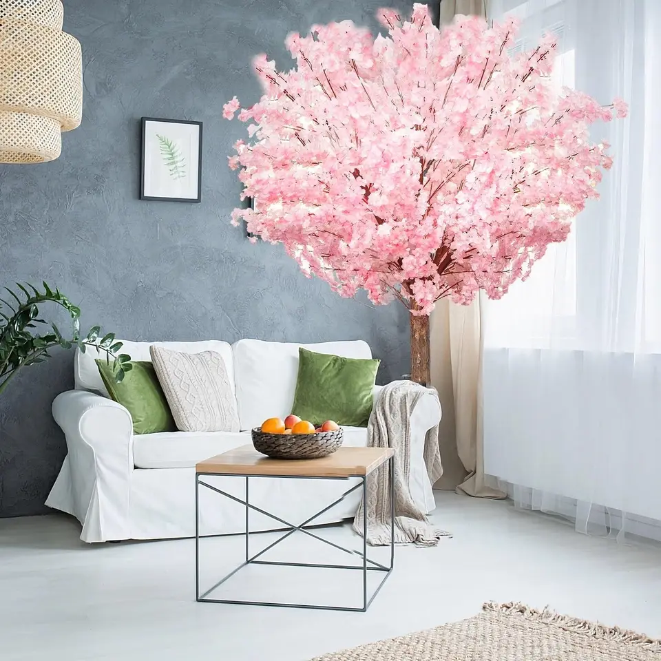 Handmade Pink Artificial Cherry Blossom Tree Centerpiece