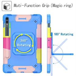 Kids Tablet Case with 360° Rotating Stand and Protective Shell - A7 T500 T505 (Color Blue)