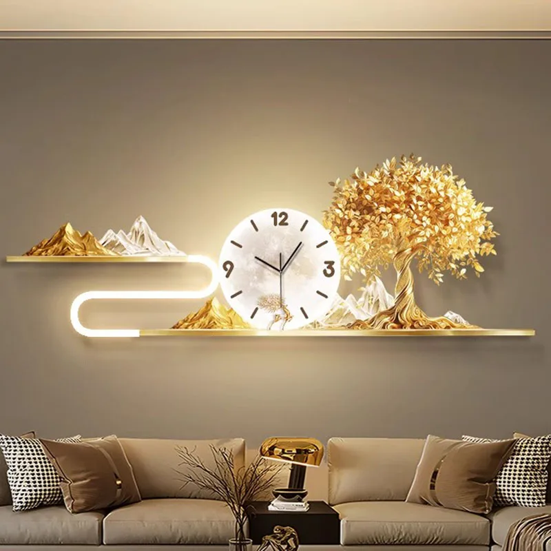 

Luminous Led Wall Watch Luxury Modern Big Size Nordic Restaurant Cute Creative Aesthetic Wall Clocks Saat Ornaments Home Decor