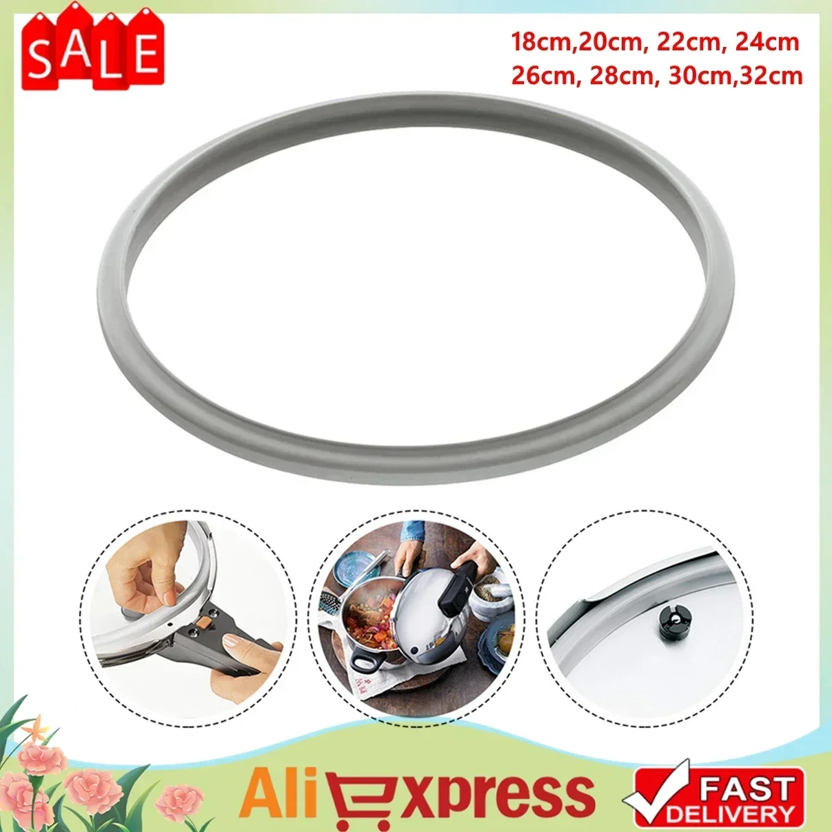 Silicone Pressure Cooker Sealing Ring Replacement Pressure Cooker Kitchen Sealing Ring Gasket 18/22/24/26/32cm sealing gasket silicone o rings