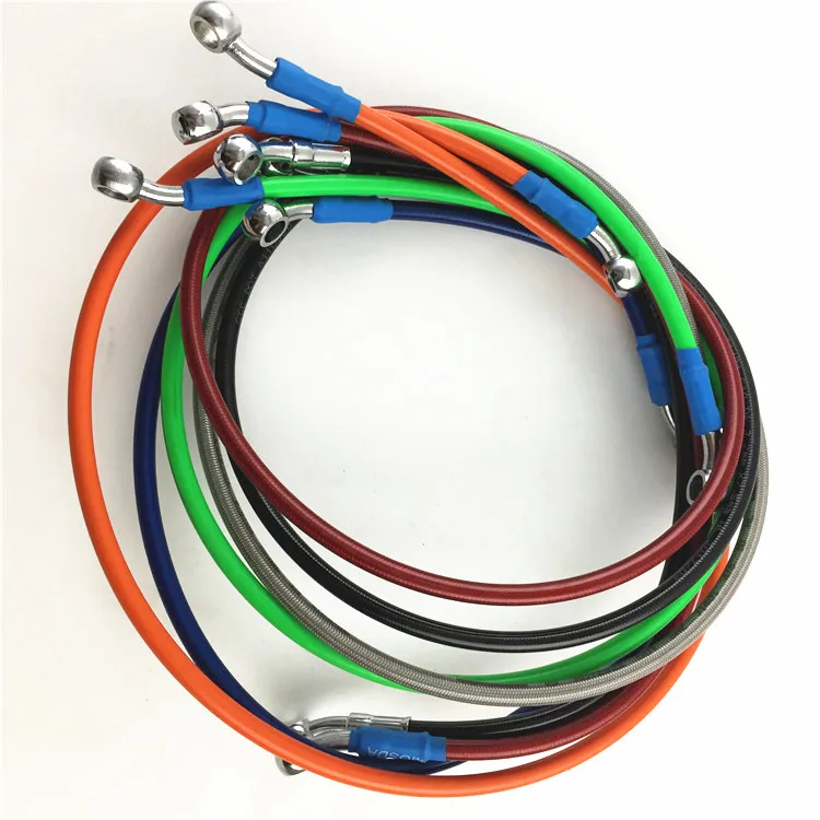 50cm Hydraulic Brake Hose Dot Oil Pipe Line Braided Cable 10mm Banjo