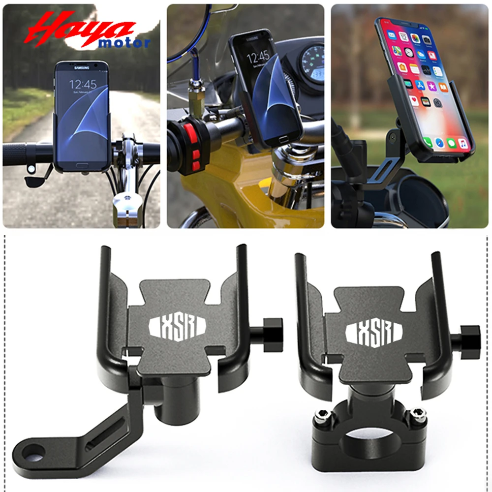 

For YAMAHA XSR700 XSR900 XSR 900 700 Bicycle Handlebar Mirror Mobile Phone Holder GPS Stand Bracket Mount Motorcycle Accessories