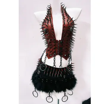 Gothic Tank Tops Punk Tank Tops halter topy2k clothes y2k crop top gothic clothes y2k top rivetTank Tops Skull top vintage tops 1