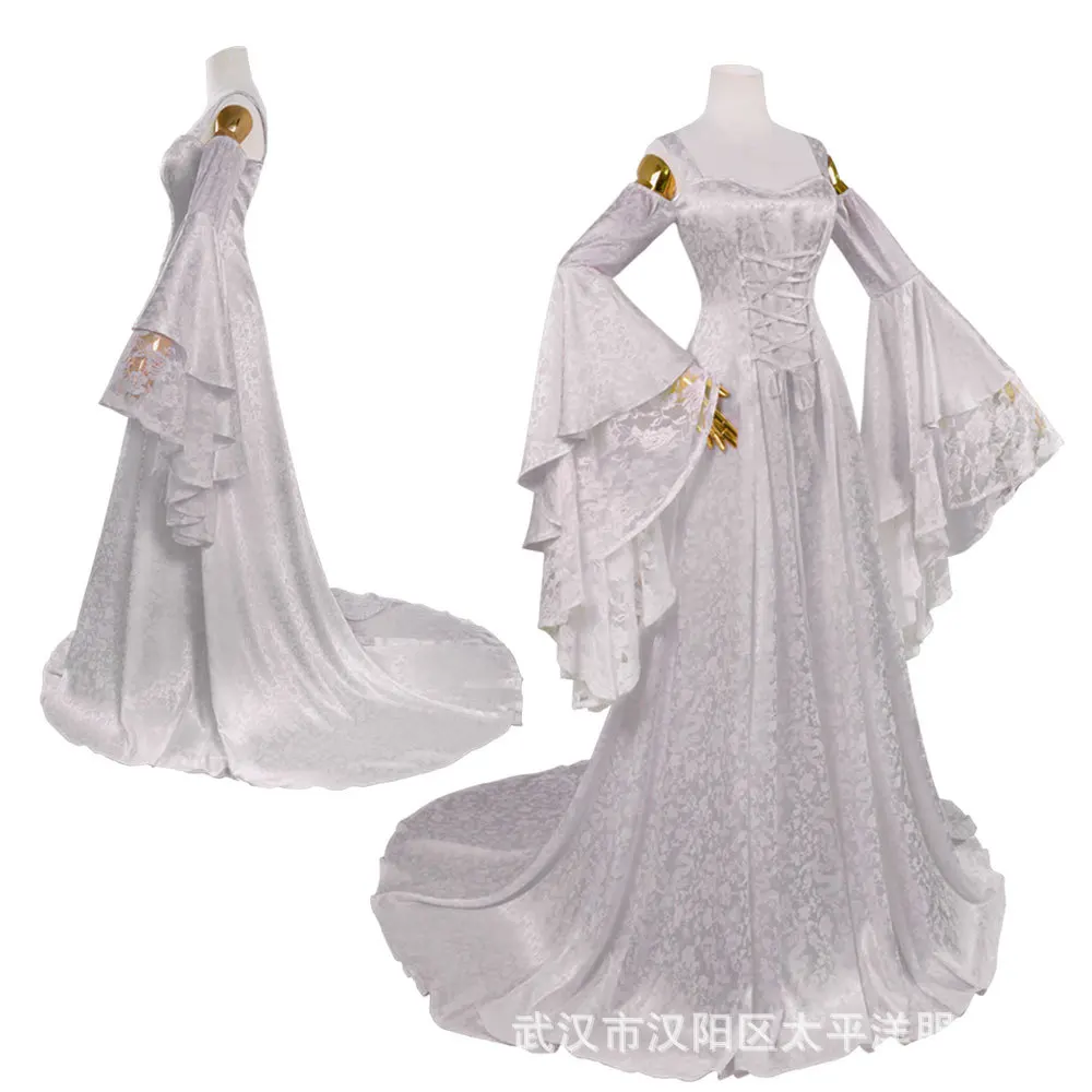 

Women Shoulder Off Victorian Dress Vintage Gown Costume