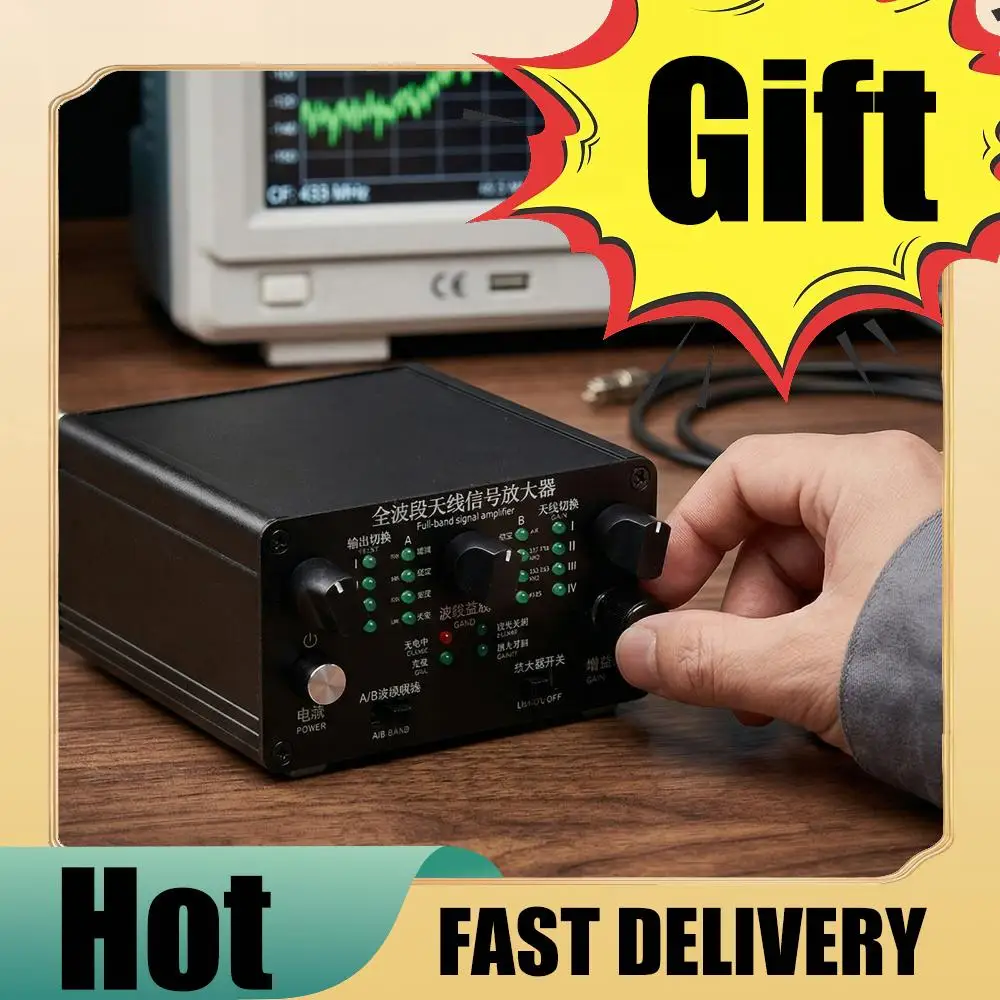 30kHz-650MHz 저잡음 증폭기 4채널 안테나 증폭기 HAM 라디오 SWL 신..