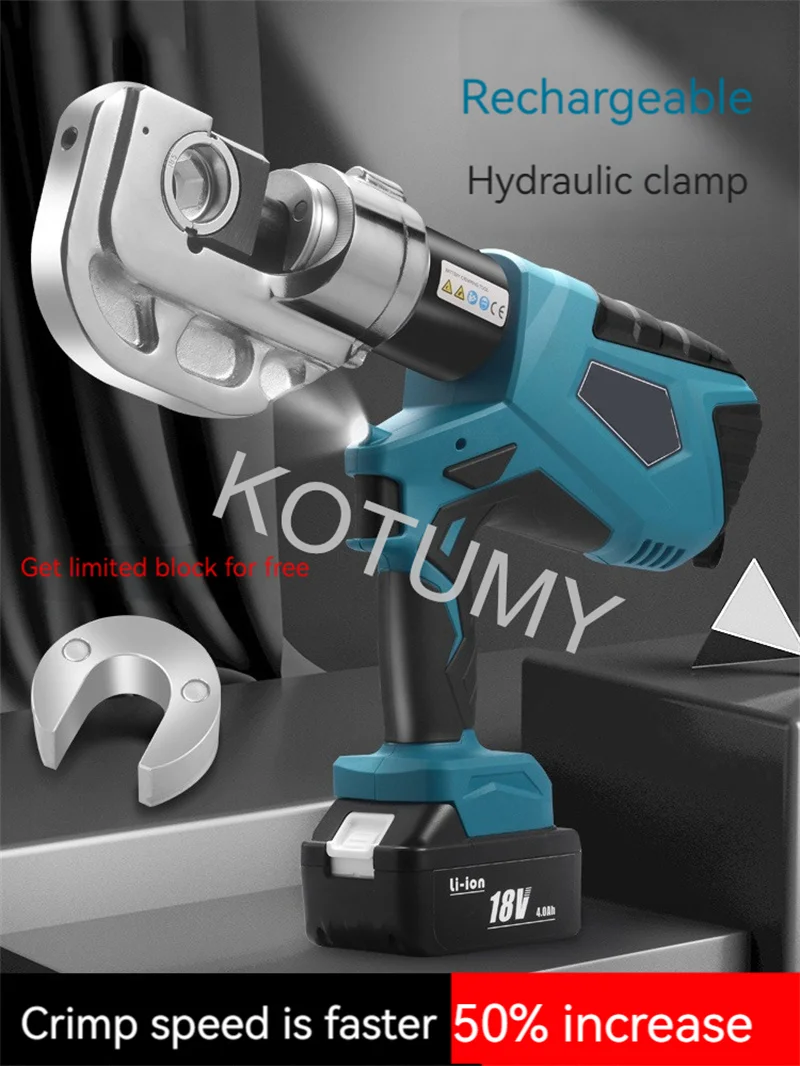 Electric Hydraulic Crimping Pliers 18V/4.0Ah Rechargeable Pliers Cable Real-Time Digital Display Hydraulic Pliers 4