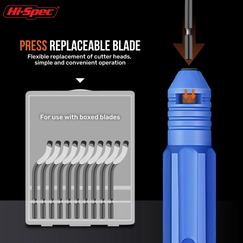 Hi-Spec Burr Edge Cutter Deburring Tool with Cutter Handle Burr Trimming Knife For Copper Aluminum Steel Plastic Wood Hand Tool