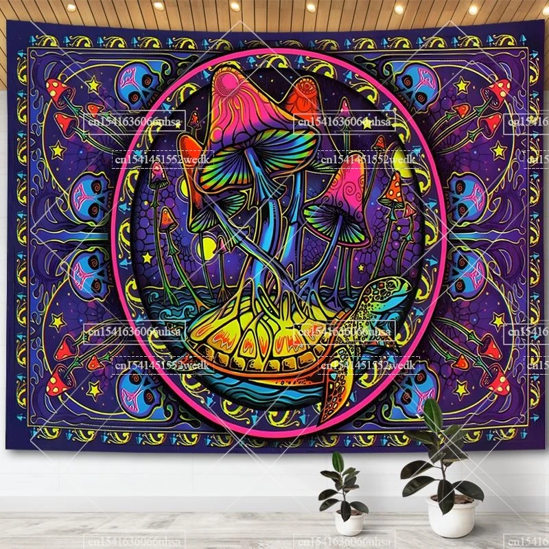 

Colorful Mushroom Tapestry Skull Wall Tapestry Sea Turtle Tapestries Aesthetic Room Decoration Paintings Home Decor Art Posters