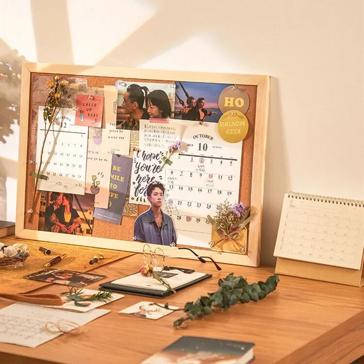 Minkys Kawaii Zachte Houten 간단한 메시지 보드 장식 엽서 사진 Muur Kurk Boord 메모 종이 Achtergrond 보드