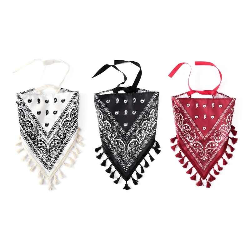 WomanFloralPrintBandanaKnitHeadsKerchiefCutePatternTurbanTie