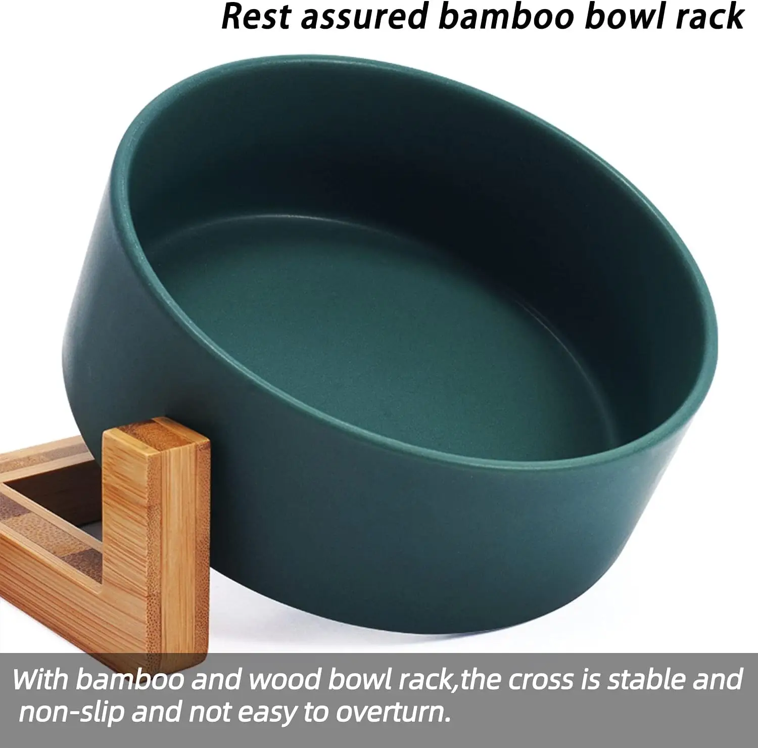 Ceramic Pet Bowl Set with Stand 5