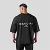 TEAM LYFT Silver Letter Print Brand Comfortable Cotton Men GYM T-Shirt O-Neck Short Sleeve T Shirt M-3XL Man T-shirts Top Tee 1
