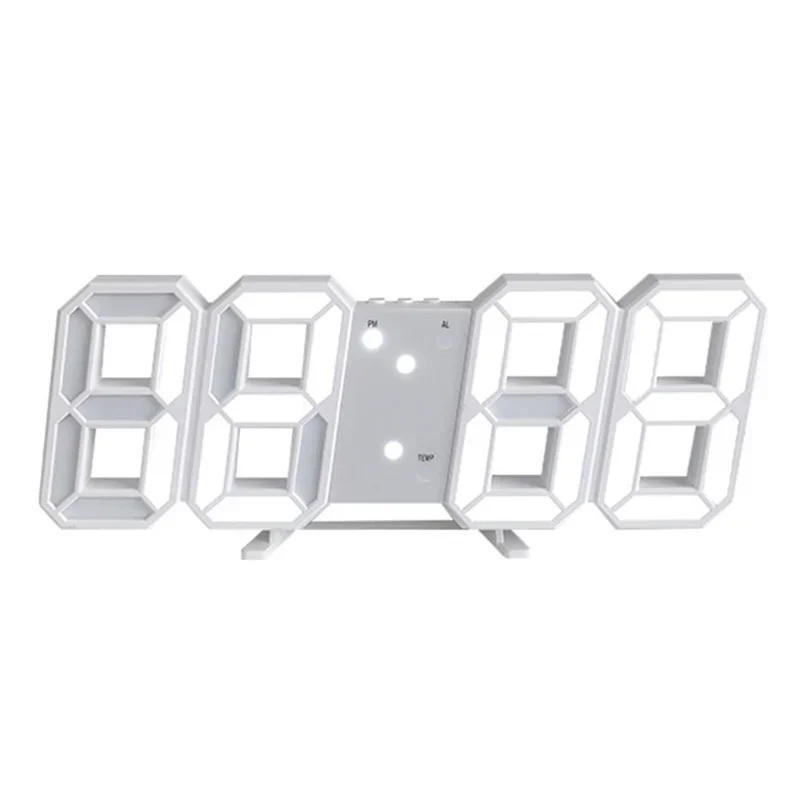 Decoration for Bedroom 3D Digital Wall Clock Home Adjustable Living Room Decor Night Light Mode Decorate Clocks Decorations