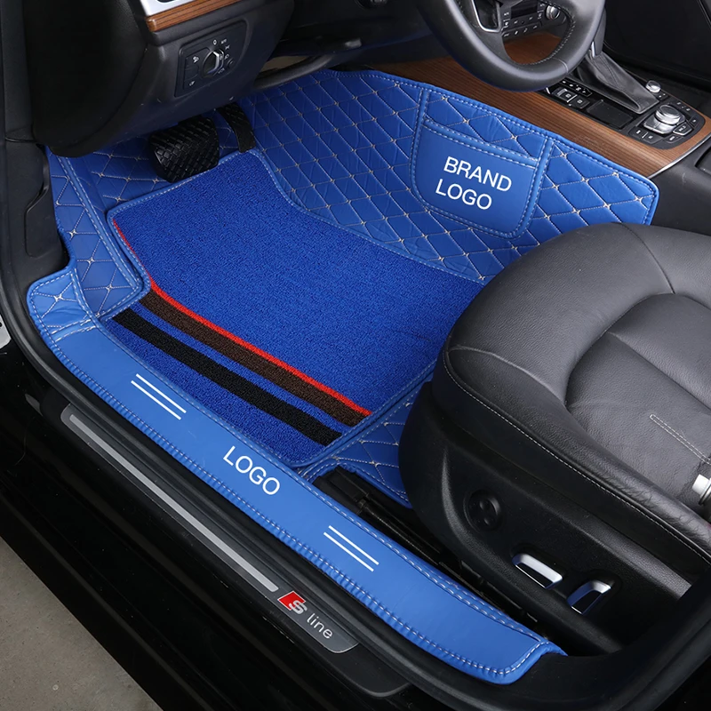 Tapis de sol de voiture sur mesure, double couche, en cuir durable, pour  siège avant (uniquement pour un siège) - AliExpress
