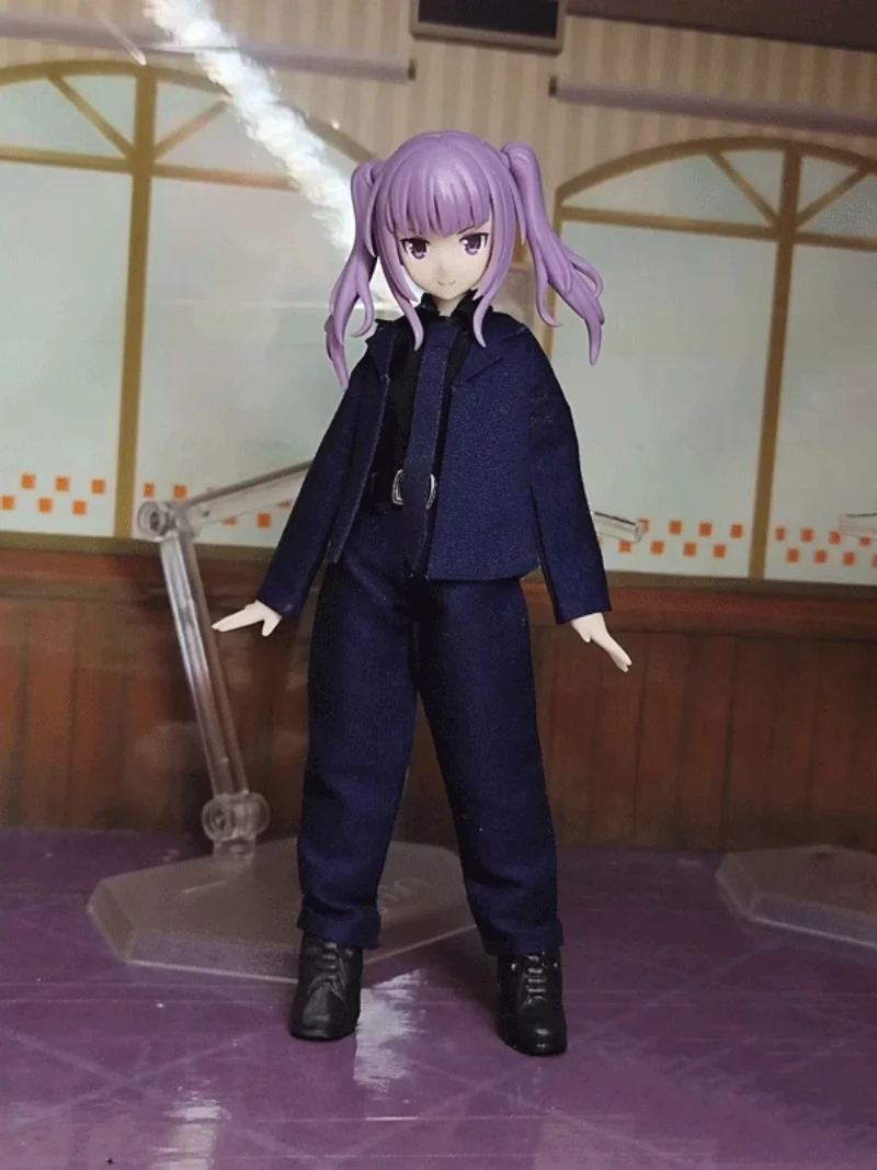 

1/12 Scale Female Soldier Suit Coat Shirt Pants Model for 6''Figma Azone12