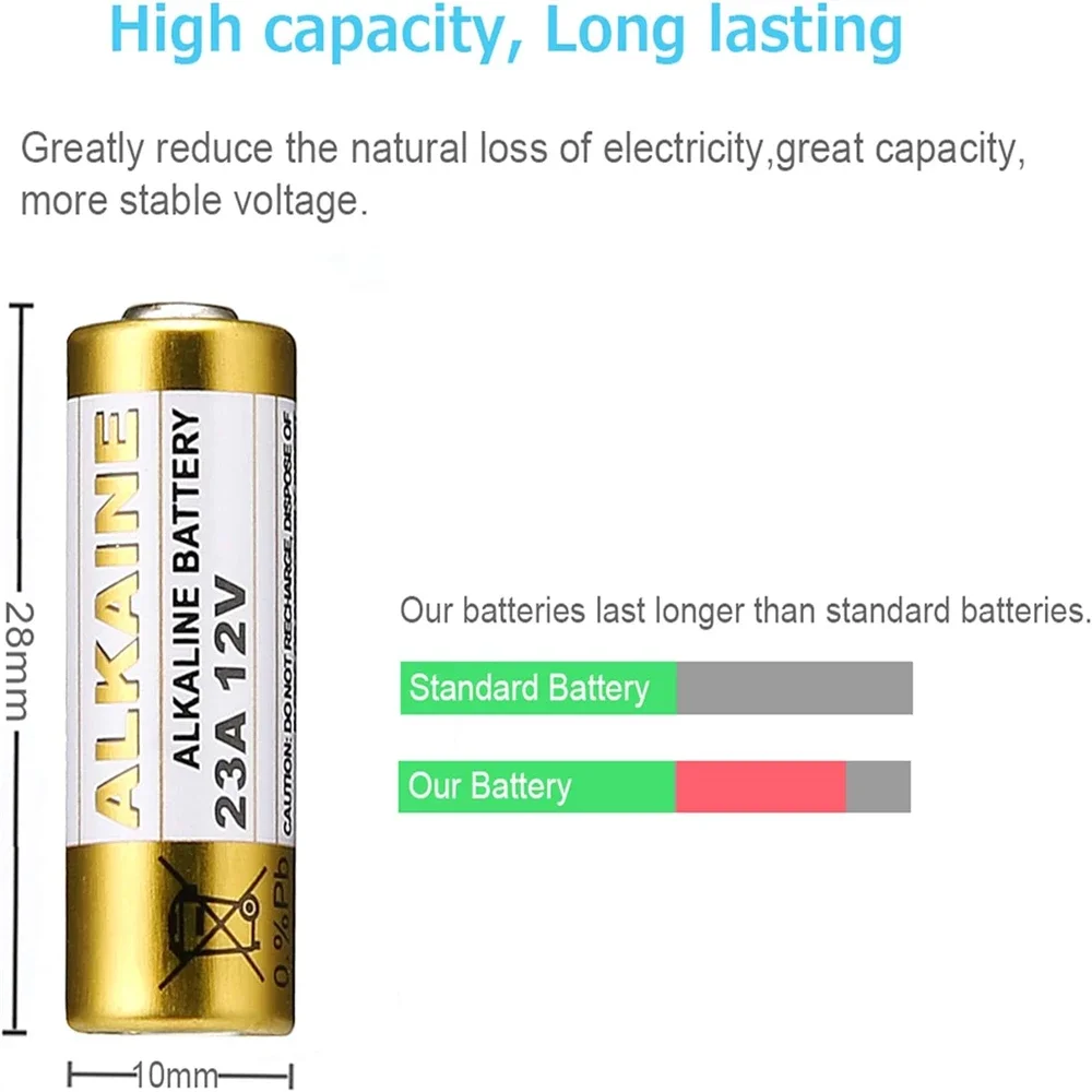 A23 23A 12V Alkaline Battery 5-100PCS A23 23A 12V Alkaline Battery 23GA A23S E23A EL12 MN21 V23GA GP23A MS21 LRV08 for Doorbell Remote Control Electric Toy