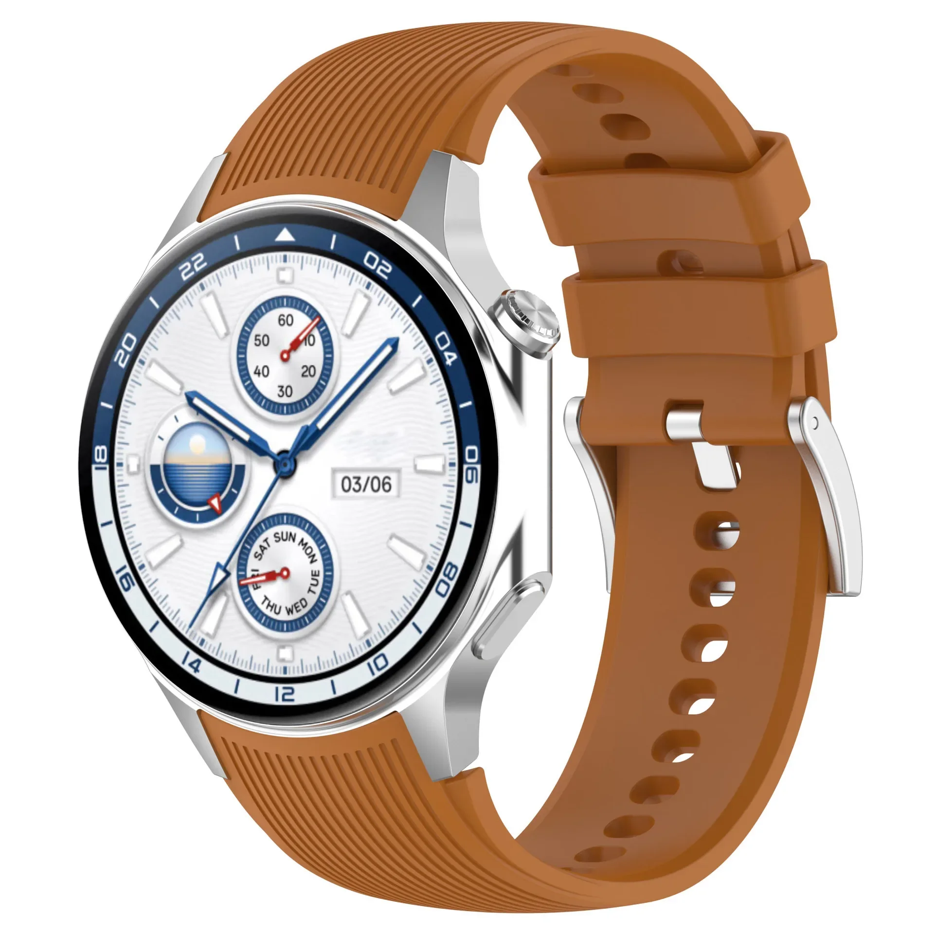 Enhanced Silicone Sport Strap - No Gap Design, Replaceable Wristband Bracelet