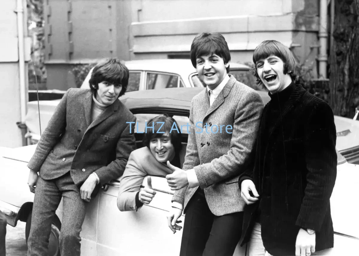 Pósteres y impresiones de la famosa banda de rock vintage The Beatles, cantante, lienzo, arte de pared, imagen para decoración de bar y sala de estar, regalo