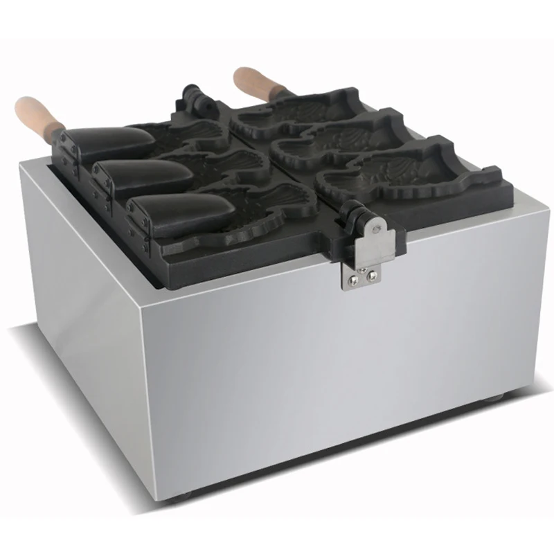FY-1103B Commercial Use Ice cream Taiyaki machine Fish cone waffle maker ice cream Fish molds 2000W 5