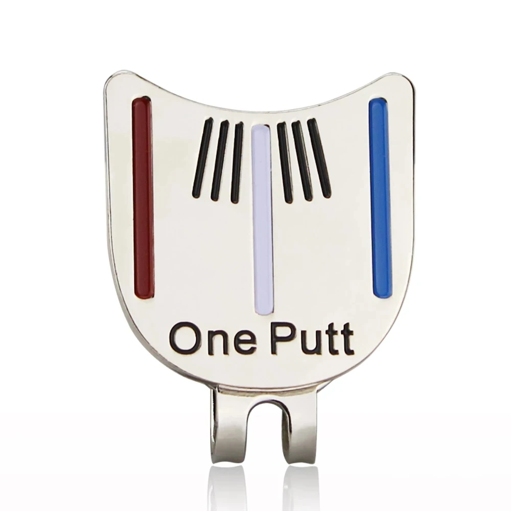 

One Putt Cap Clip Ball Position Mark Golf Putting Alignment Aiming Tool Golf Hat Clip Golf Ball Marker