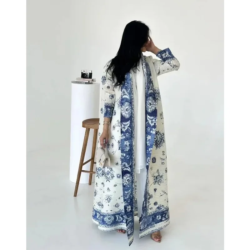 KAF Women Fashion Abaya Vintage Printed Cardigan Design Loose Large Size Elegant Female Luxury Robe Spring Autumn Model 25 KAF Women Fashion Abaya Vintage Printed Cardigan Design Loose Large Size Elegant Female Luxury Robe Spring Autumn Model 25