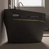 New Design P Trap Automatic One Piece Black-gold Bidet Best Sell Coloured Smart Toilet with Intelligent Voice Control 6